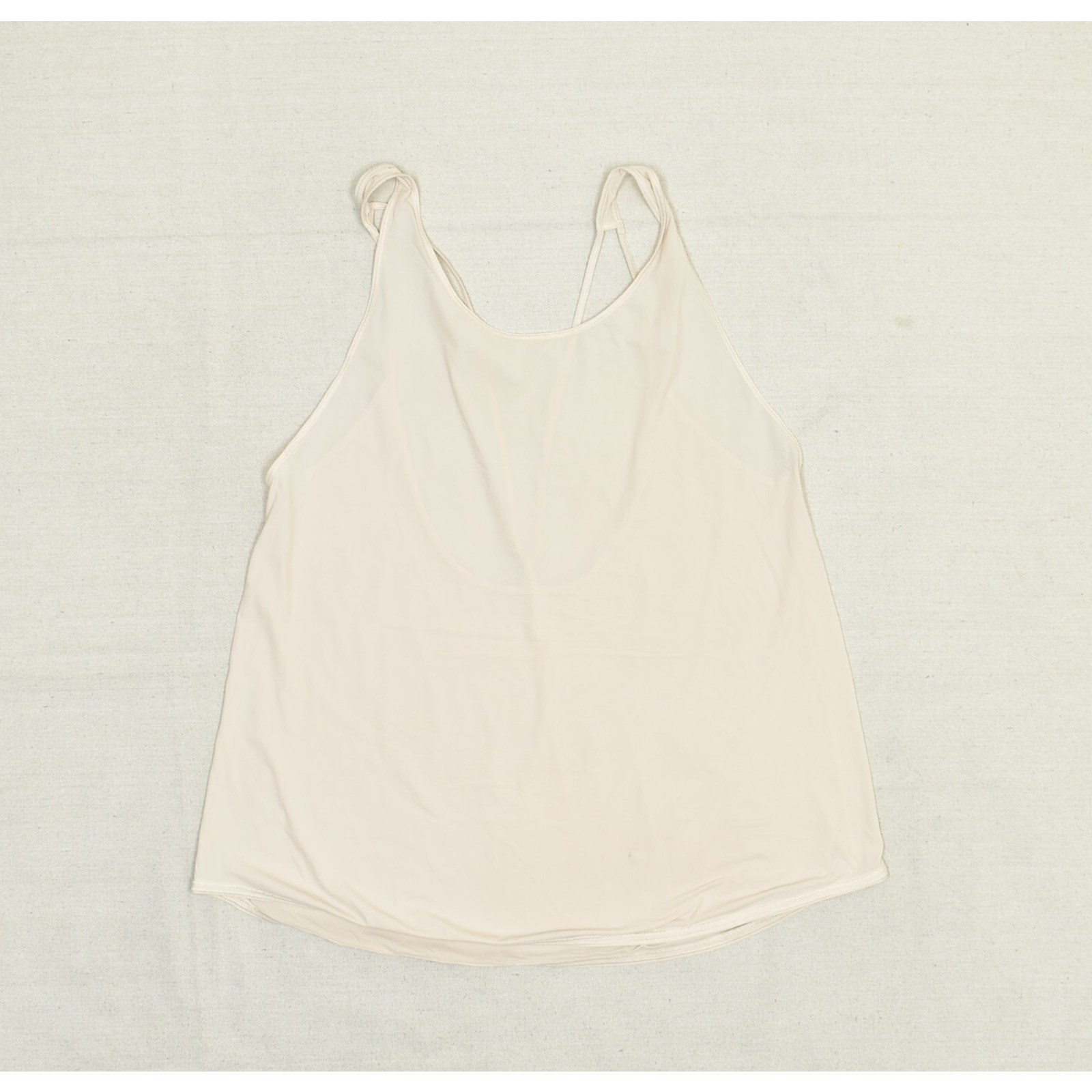 Lululemon Women's Tank Top Crew Neck Sleeveless Polyester Beige Size 6 Stained